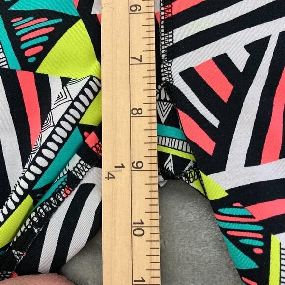 Live Love Dream Neon Geometric Print Tribal Pattern Athletic Capris Size Small - Picture 5 of 8